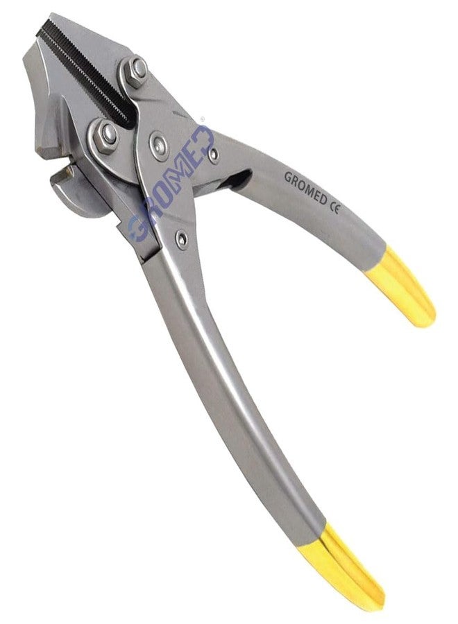 Gromed Ortho Parallel Plier (Maun Type Plier) with TC Side Cutter (Golden Handle - Tungsten Carbide Inserts on Jaws) for Upto 1mm 'K' Wire - 8"/20cm - Image 4